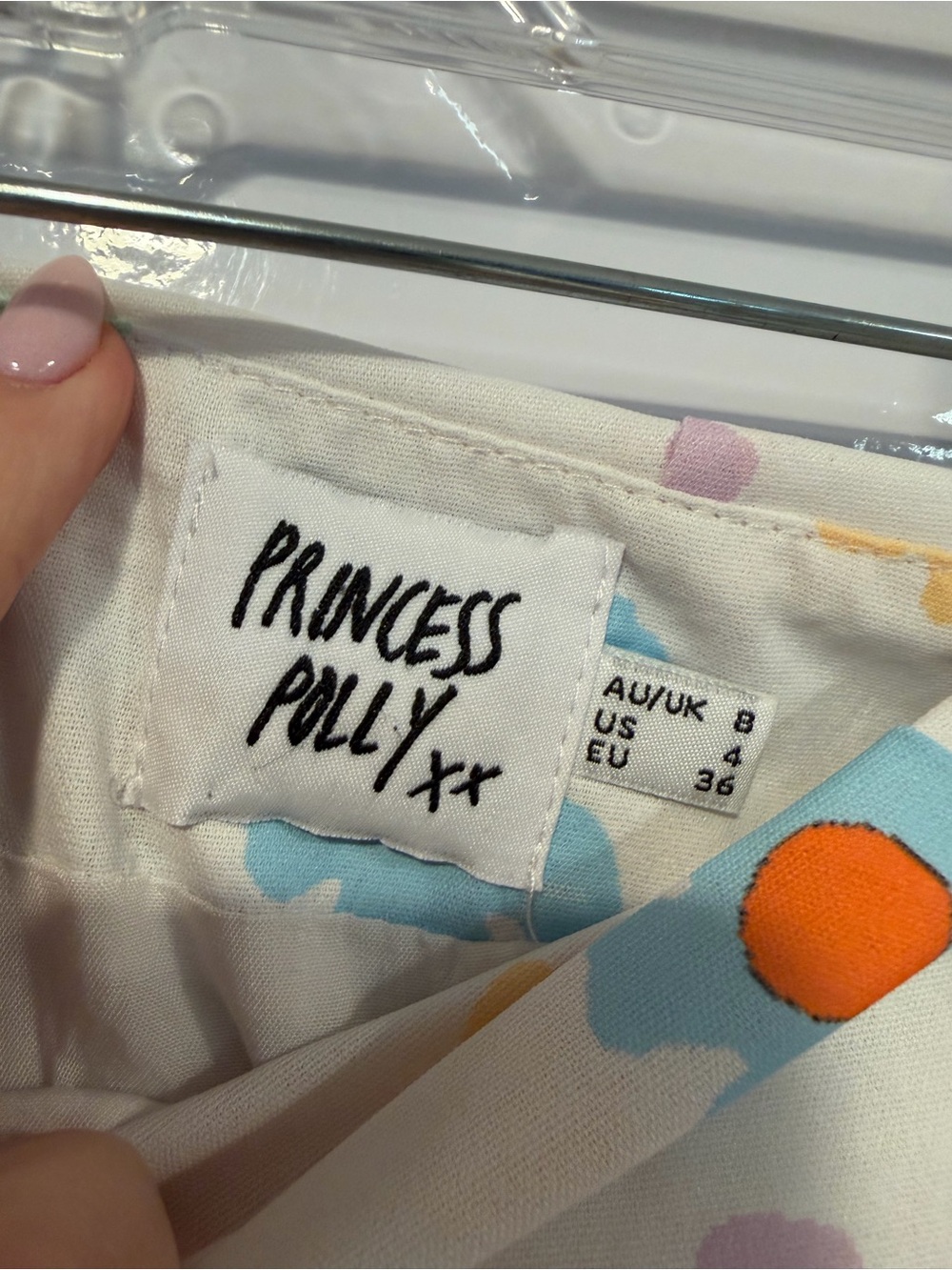 Princes Polly retro Floral Print A-Line Mini Skirt in Cream - Picture 4 of 5